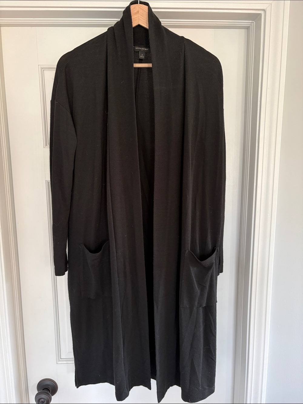 Banana Republic Black Open Drape Cardigan